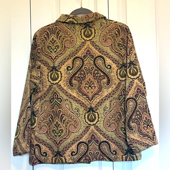 Units tapestry paisley jacket with wood buttons - Picture 2 of 6